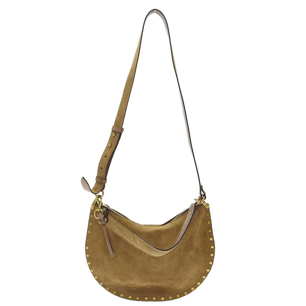 ISABEL MARANT イザベルマラン Oskan Soft Zip スエードレザー ジップショルダーバッグ