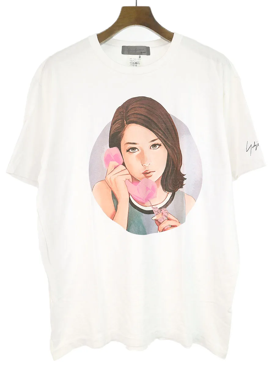 Yohji Yamamoto ヨウジヤマモト プリュスノアール 20AW YUSUKE SAITOH プリントTシャツ