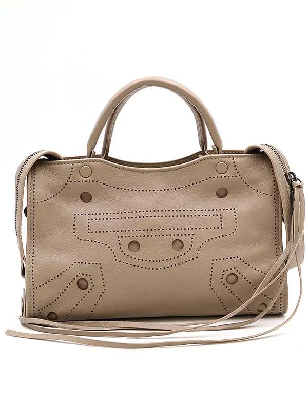 BALENCIAGA バレンシアガ ブラックアウトシティ XS 2WAYレザーミニバッグ