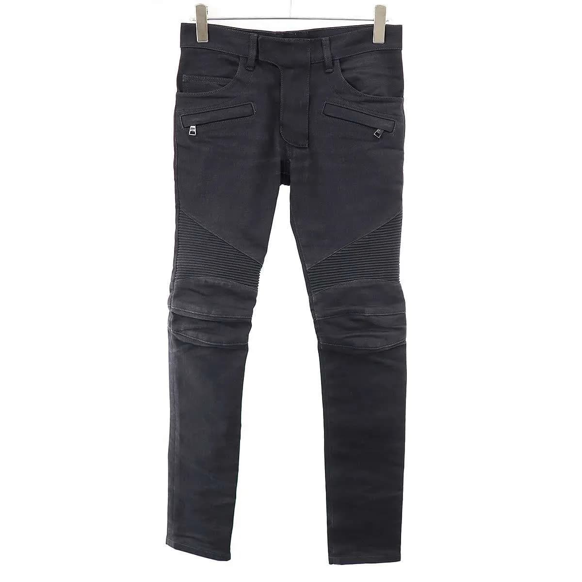 BALMAIN HOMME バルマン オム 15SS ストレッチスキニー バイカーデニムパンツ