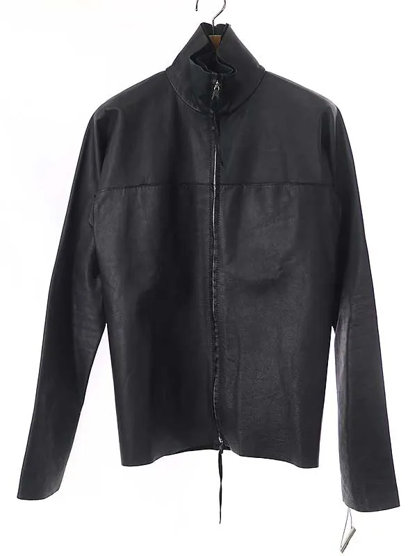 m.a+ エムエークロス 20AW ZIPPED TALL COLLAR SHIRT レザーシャツ