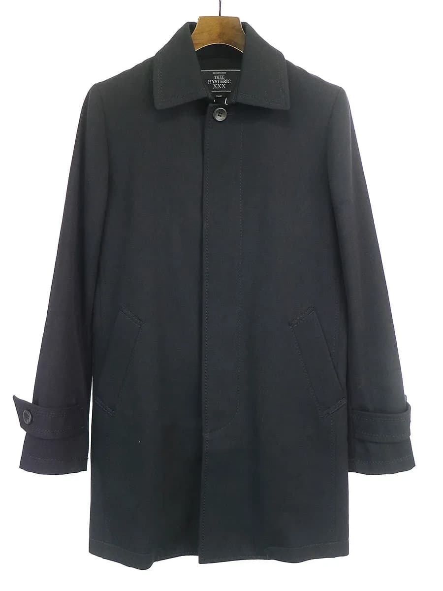 HYSTERIC GLAMOUR ジィ ヒステリック トリプルエックス ビッグステッチステンカラーコート
