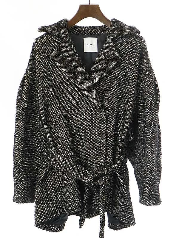 CLANE クラネ 21AW MIX LOOP TWEED BOX COAT ツイードコート
