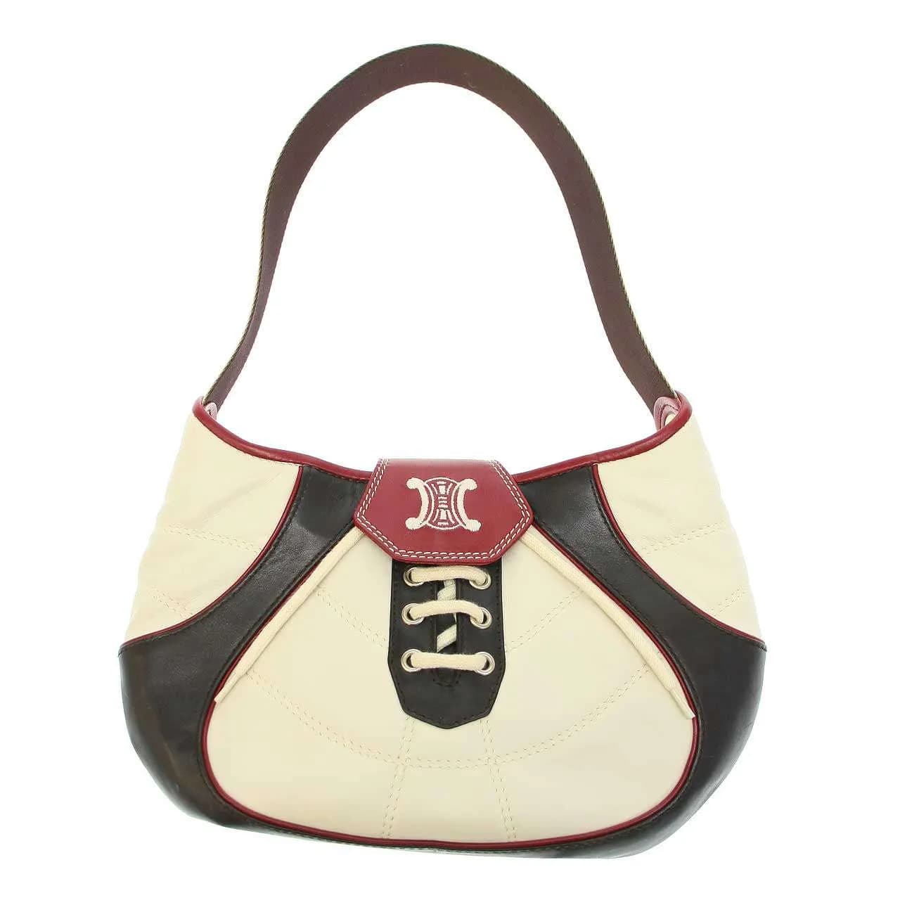 CELINE セリーヌ 2002 W杯モデル トリオンフ刺繍ハンドバッグ