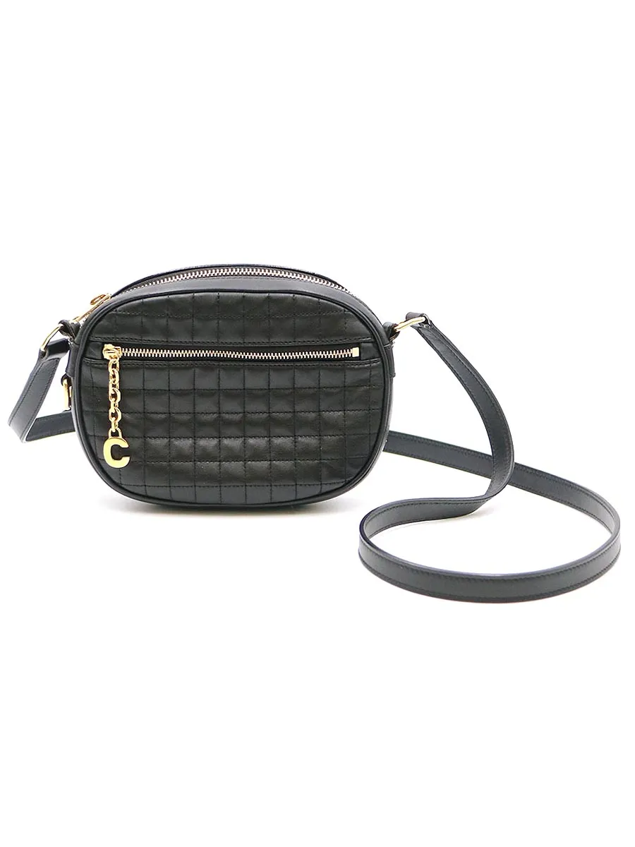 CELINE CELINE Cチャーム スモールレザーショルダーバッグ