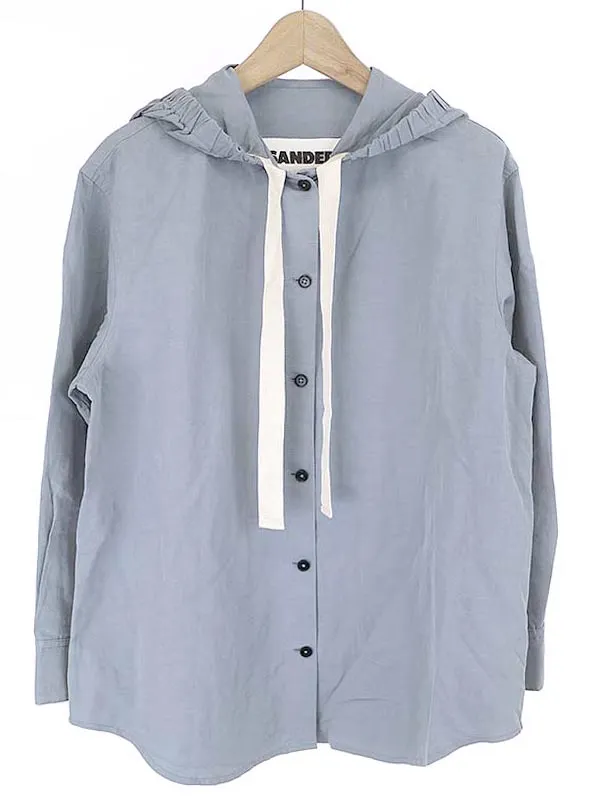 JIL SANDER ジルサンダー プラス 20SS HOODED SHIRT フードシャツ