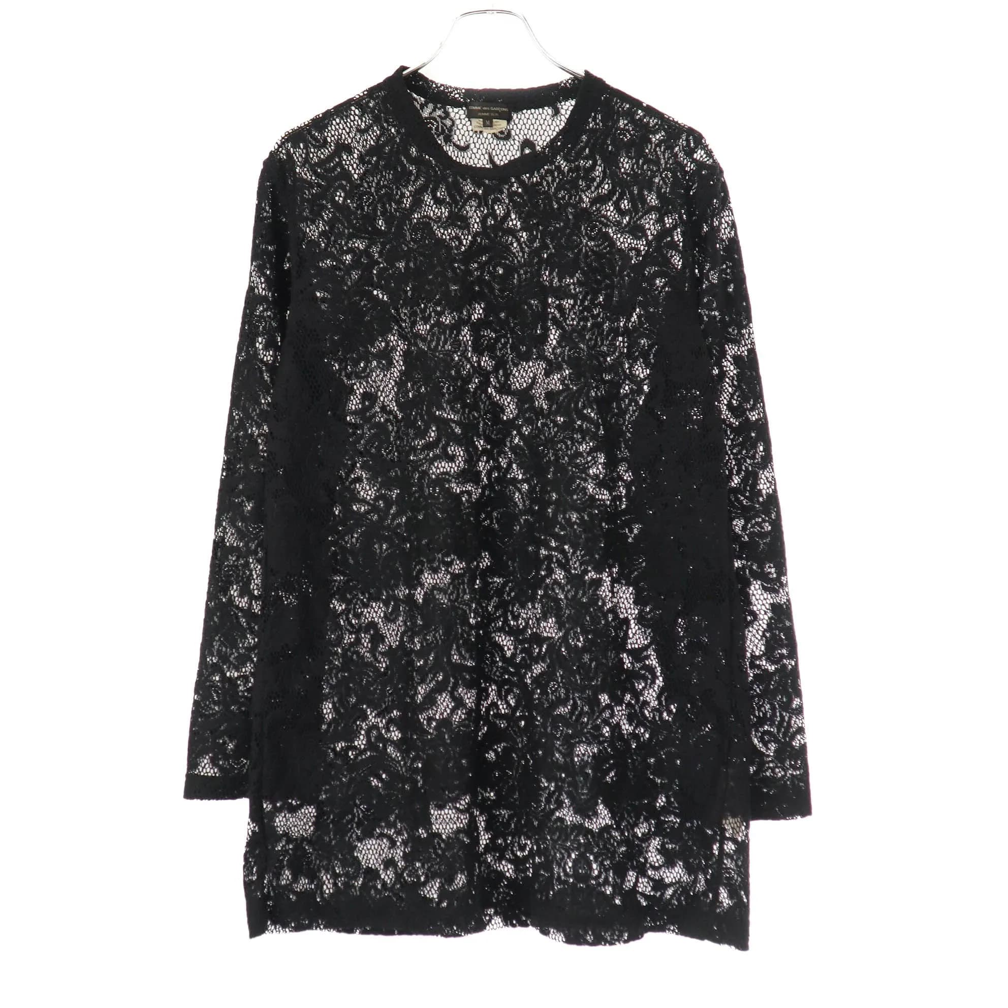 COMME des GARCONS コム デギャルソンオムプリュス 25SS フローラルレースロングスリーブカットソー