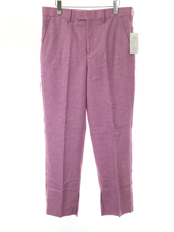 doublet ダブレット 22SS RECYCLE WOOL DAMAGED TROUSERS ダメージ加工トラウザーズパンツ