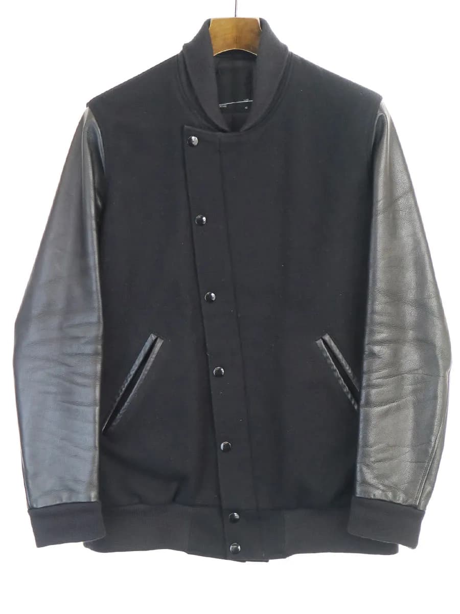 LAD MUSICIAN ラッドミュージシャン 13AW レザースリーブミドル丈スタジャン