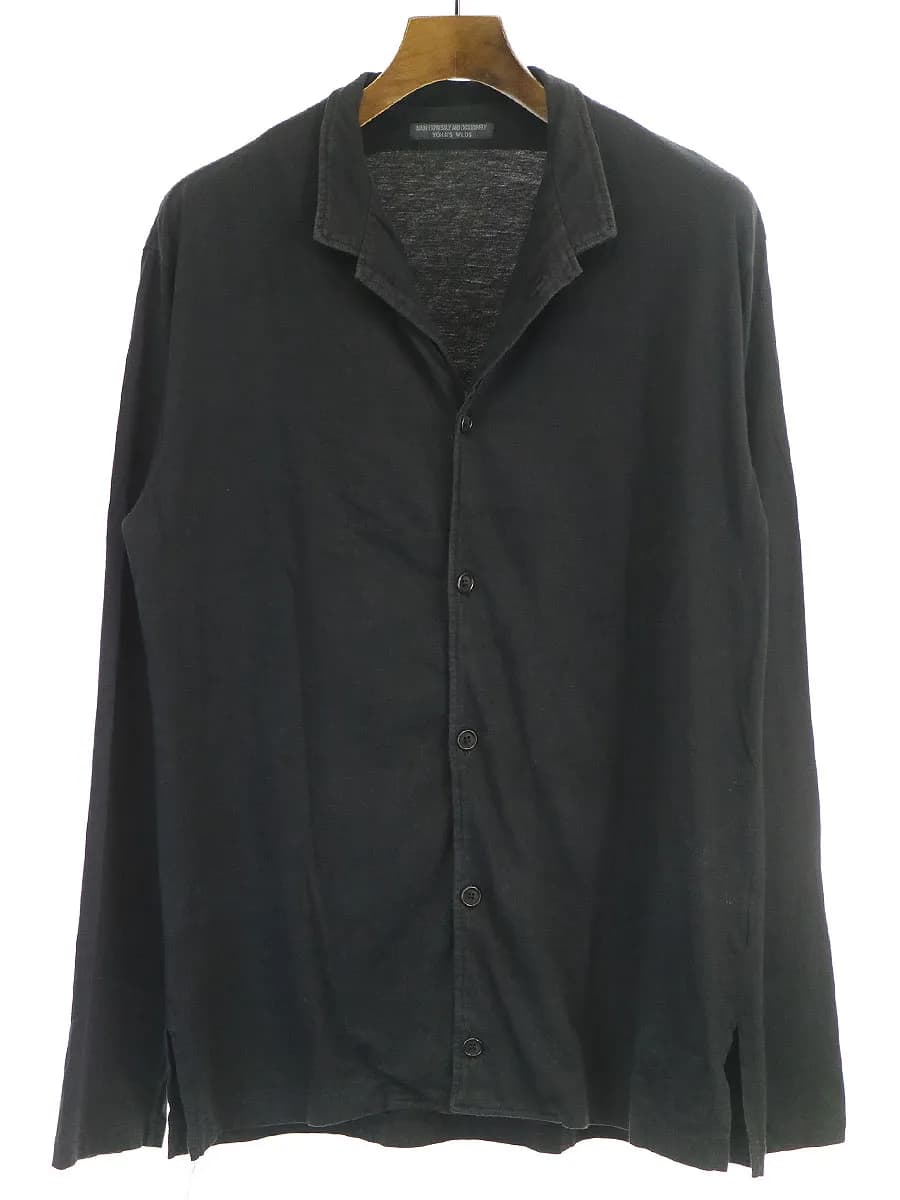 Yohji Yamamoto レギュレーション ヨウジヤマモト メン 18SS ハイゲージソフト天竺RE二重スタンドカーディガン