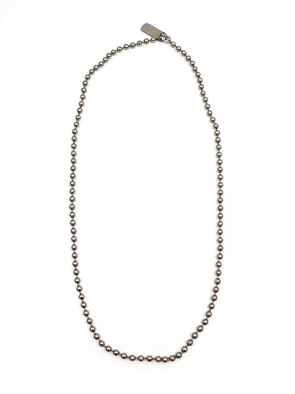 Maison Margiela メゾンマルタンマルジェラ10 初期 プレート付きロングボールチェーンネックレス