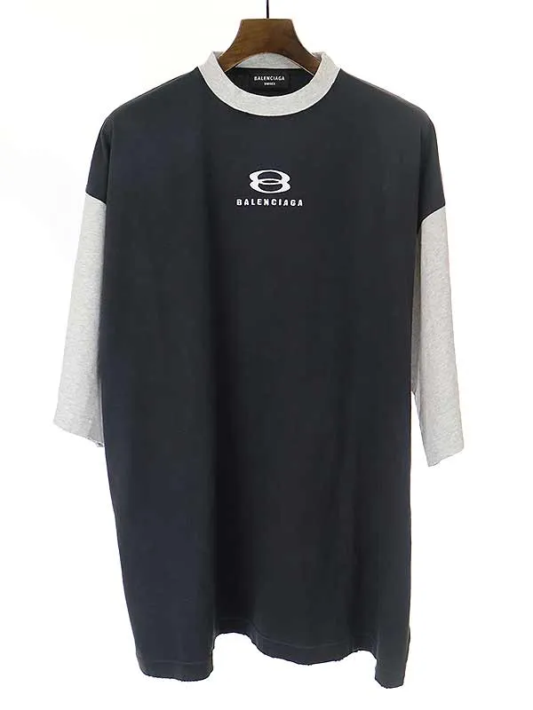 BALENCIAGA バレンシアガ 22SS Unity 3/4 Sleeves Tee ダメージ加工Tシャツ
