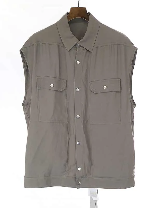 Rick Owens リックオウエンス 21SS SLEEVELESS JUMBO OUTHERSHIRT ノースリーブレーヨンシャツ
