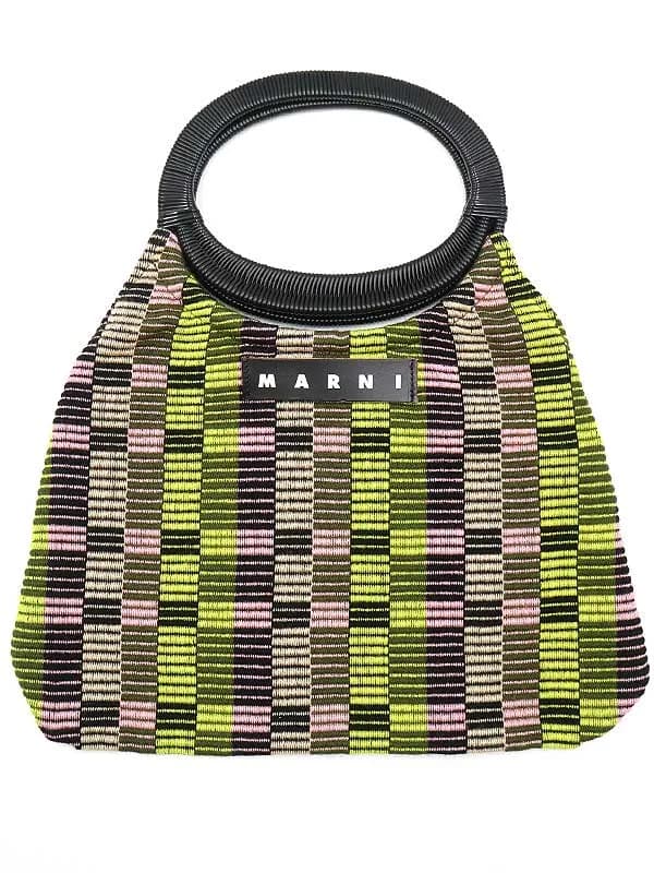 MARNI マルニ MARKET MINI BOAT コットンハンドバッグ