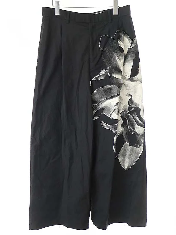 TAAKK ターク 23SS PIGMENT FLOWER WIDE TROUSERS フラワープリントワイドパンツ