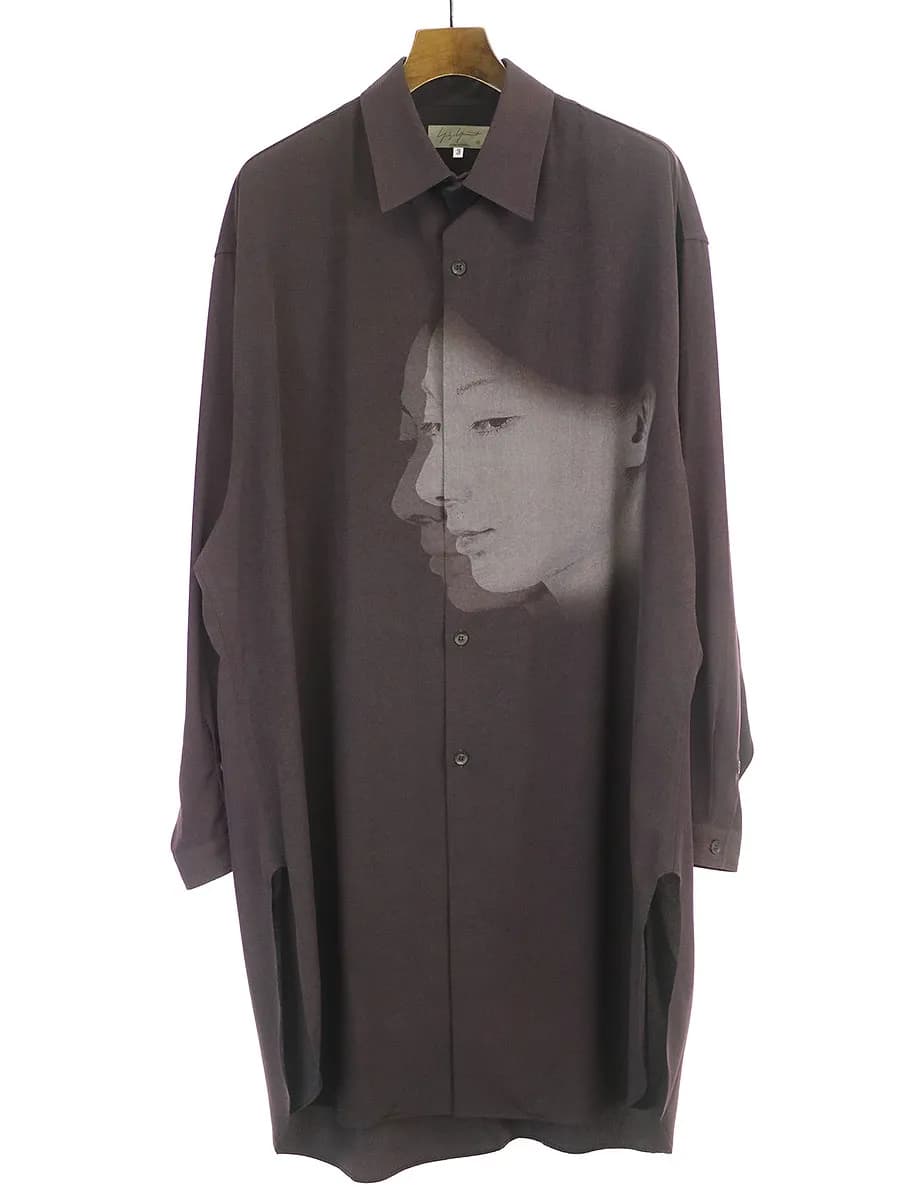 Yohji Yamamoto Yohji Yamamoto POUR HOMME 20SS 内田すずめ サヨウナラバ プリントロングシャツ