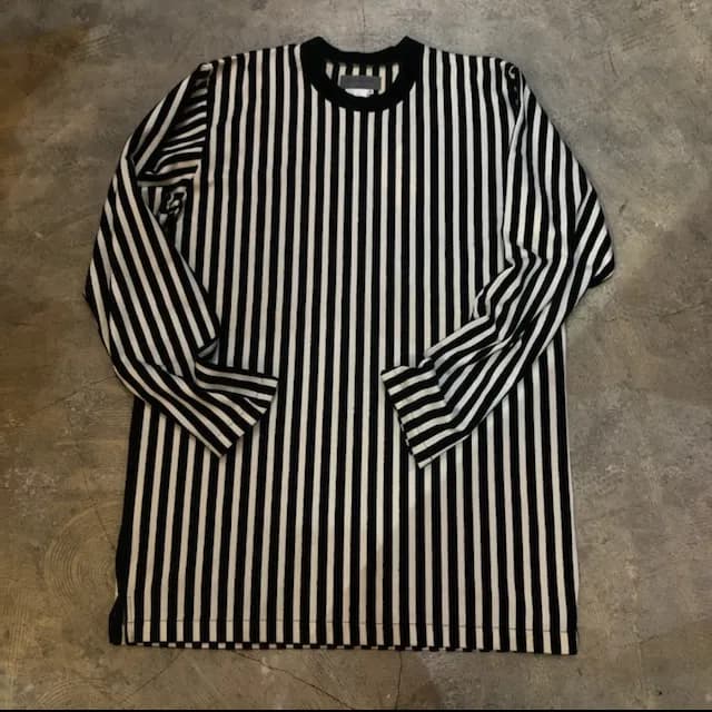 Yohji Yamamoto Yohji Yamamoto POUR HOMME 94AW パイルボーダーロングスリーブカットソー