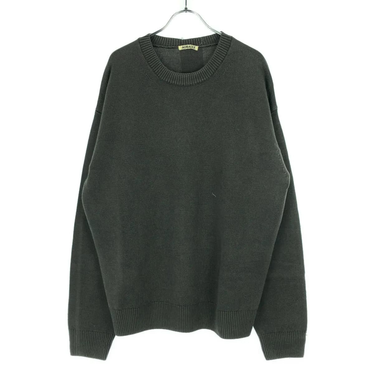 AURALEE オーラリー 21AW FRENCH MERINO STONE WASHED KNIT P/Oストーンウォッシュニットセーター