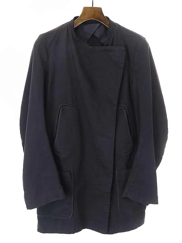 Maison Margiela メゾン マルタン マルジェラ 04AW ダメージ加工ノーカラーコットンコート