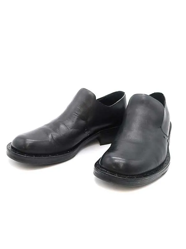 Yohji Yamamoto ヨウジヤマモト プールオム × ブルーノボルデーゼ レザースリッポンシューズ