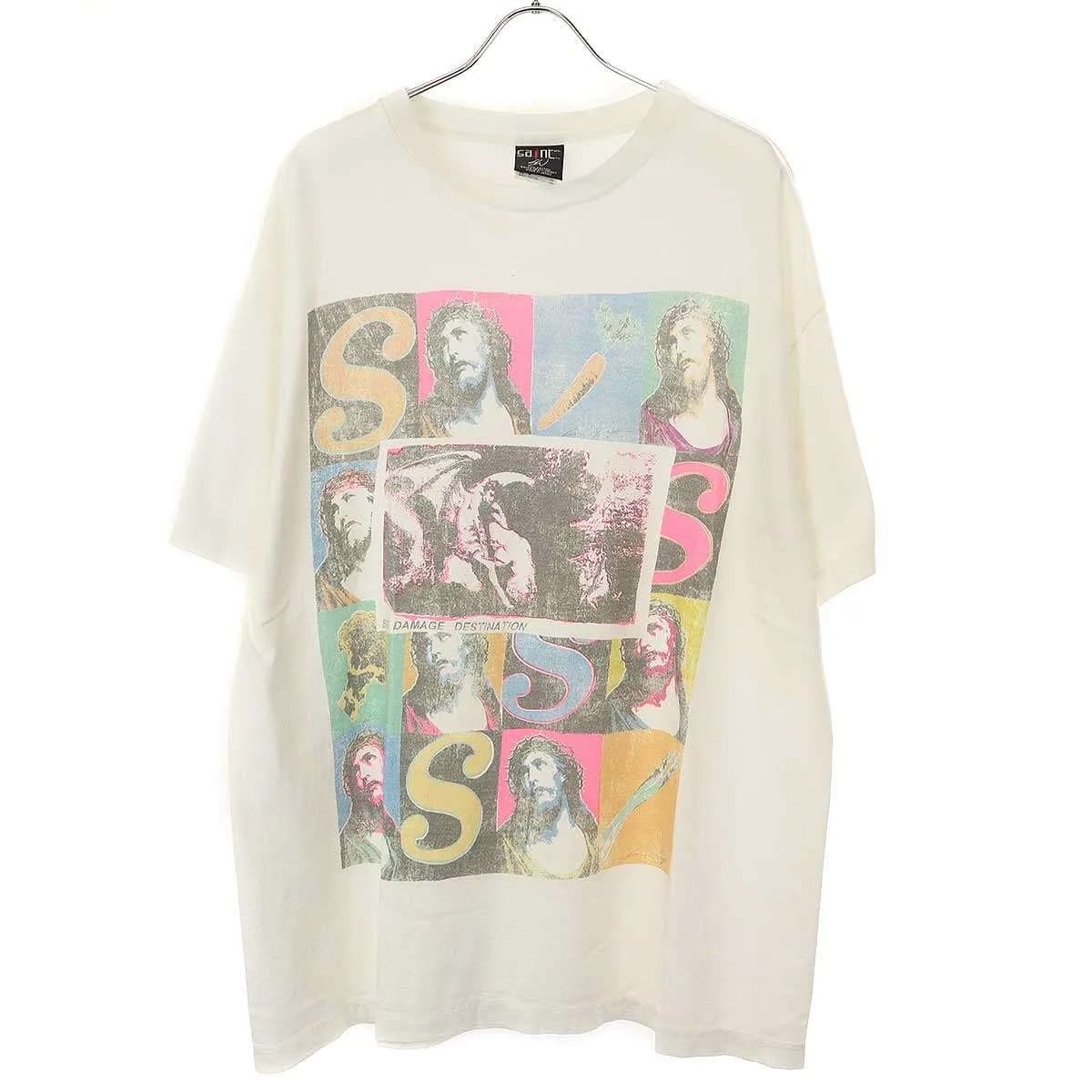 SAINT MICHAEL セントマイケル 24SS SW_SS TEE VEGES ヴィンテージ加工Tシャツ SM-YS8-0000-C15