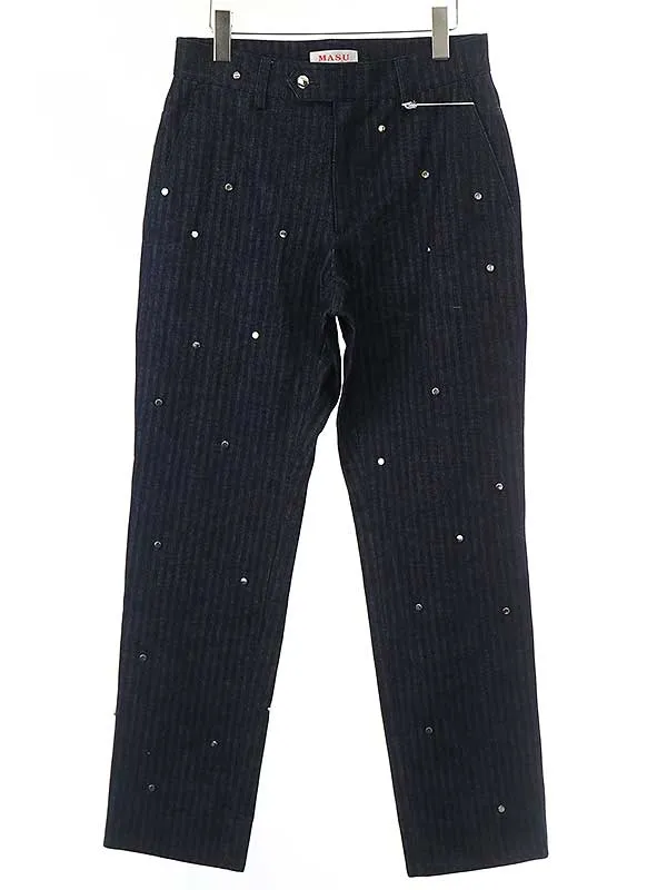 MASU エムエーエスユー 22SS STARDUST DENIM PANTS ヘリンボーンスタッズデニムパンツ