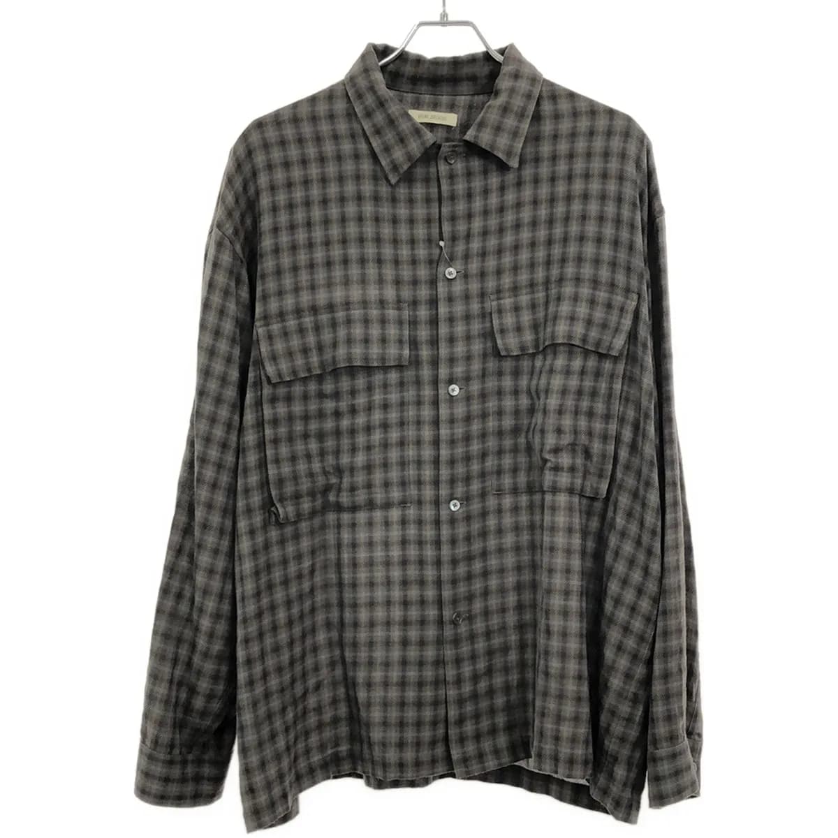 VAINL ARCHIVE ヴァイナルアーカイブ 21AW BSS SHIRTS ウールオープンカラーシャツ