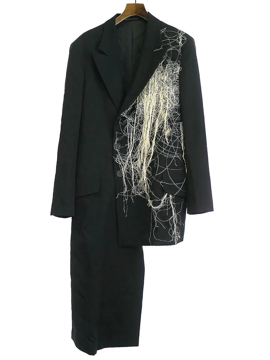 Yohji Yamamoto ヨウジヤマモト プール オム 19AW LOOK9 アシンメトリー巴灯ジャケット
