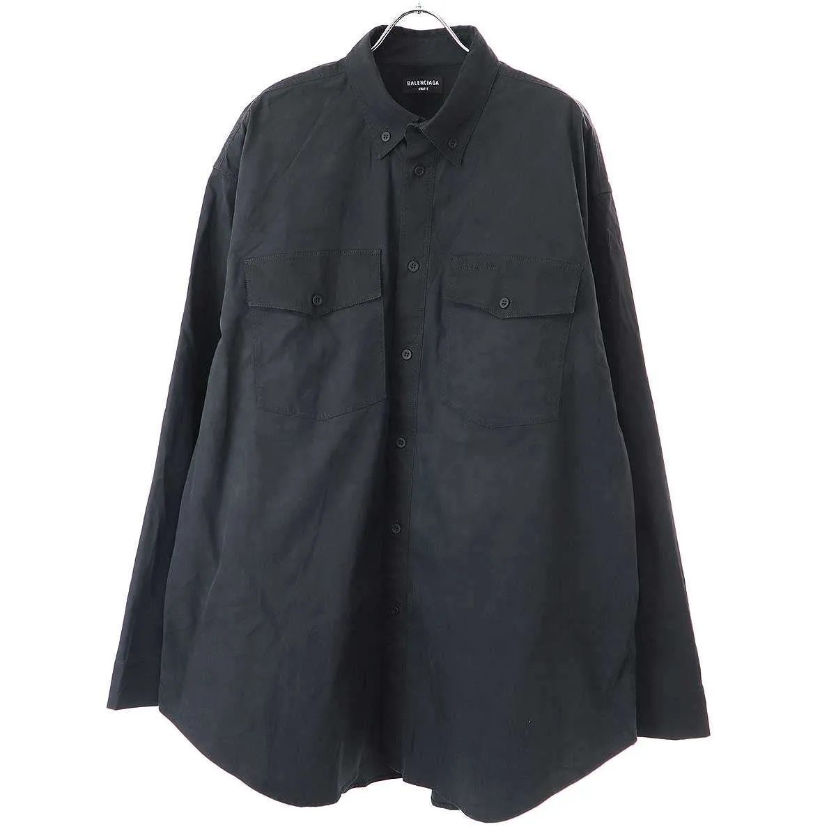 BALENCIAGA バレンシアガ 21SS オーバーサイズサイドポケット長袖シャツ 658806
