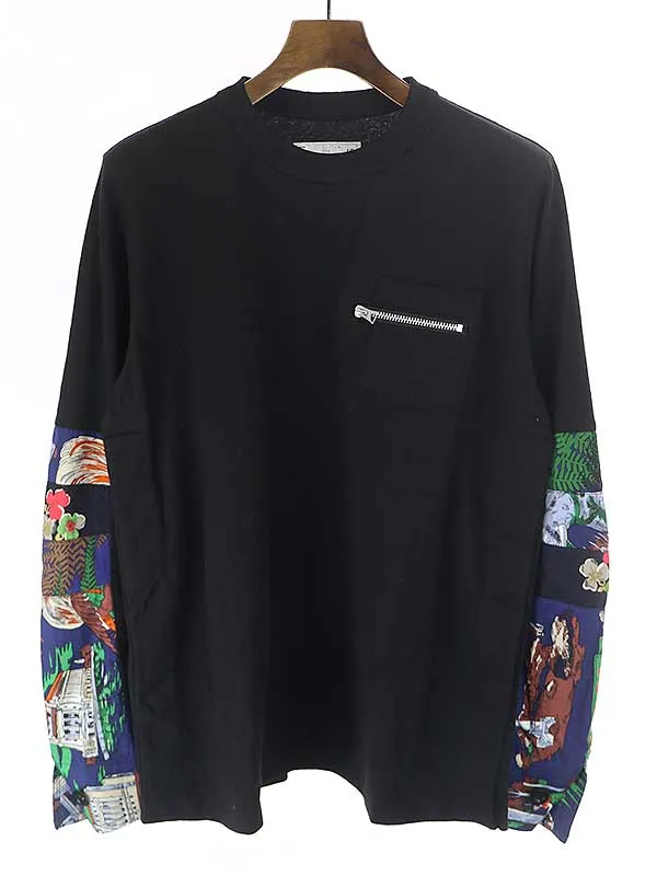 sacai サカイ 21SS アーカイブプリント切替ロングスリーブカットソー