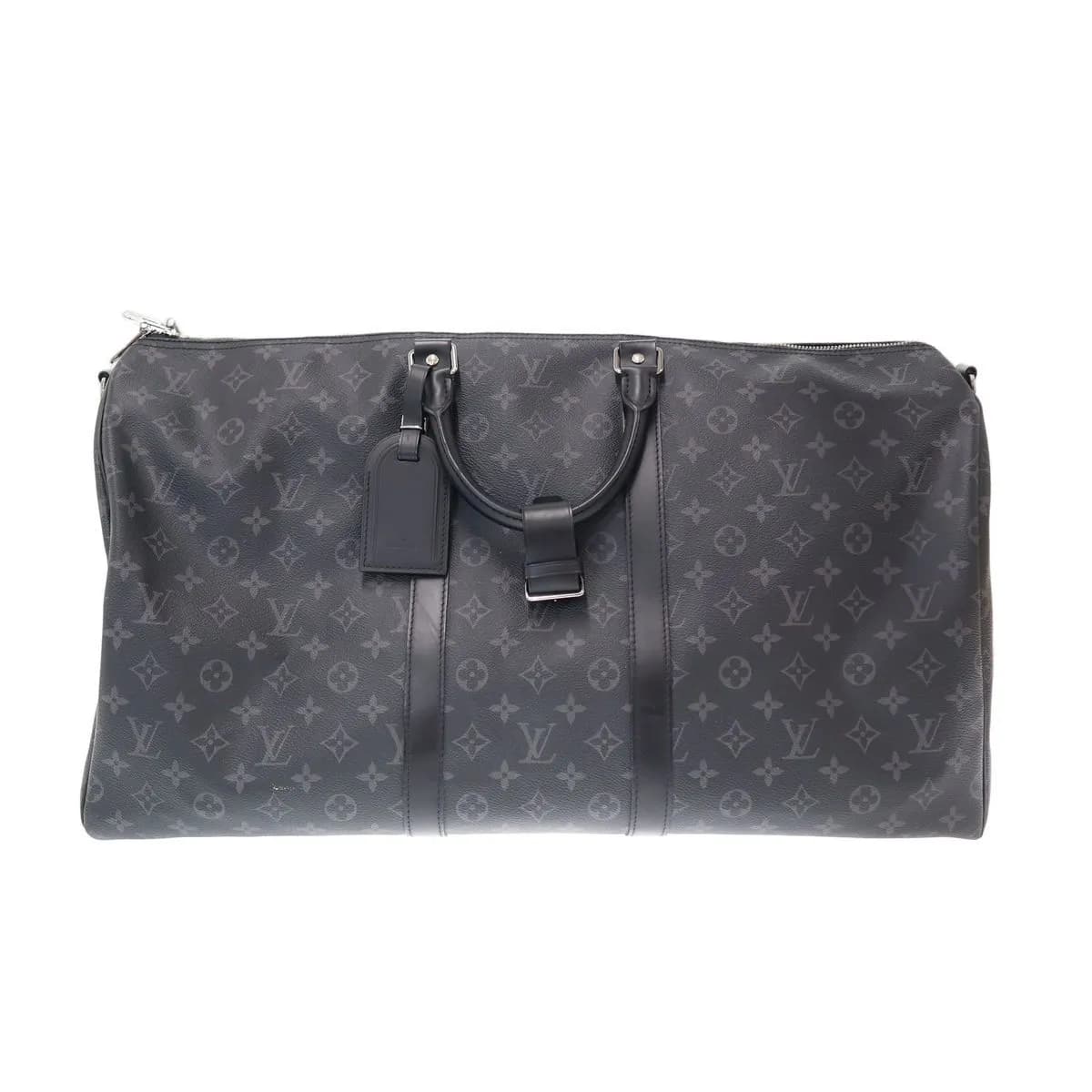 LOUIS VUITTON ルイヴィトン 2016 Keepall Bandouliere 55 Monogram Eclipse キーポル・バンドリエール 55 ショルダーバッグ M40605 ブラック