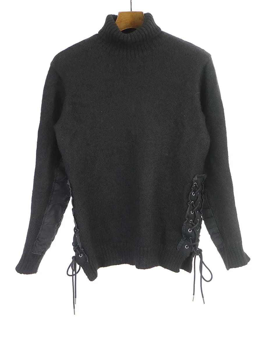 UNDERCOVER ジョンアンダーカバー 18AW サイドレースアップタートルネックニットセーター