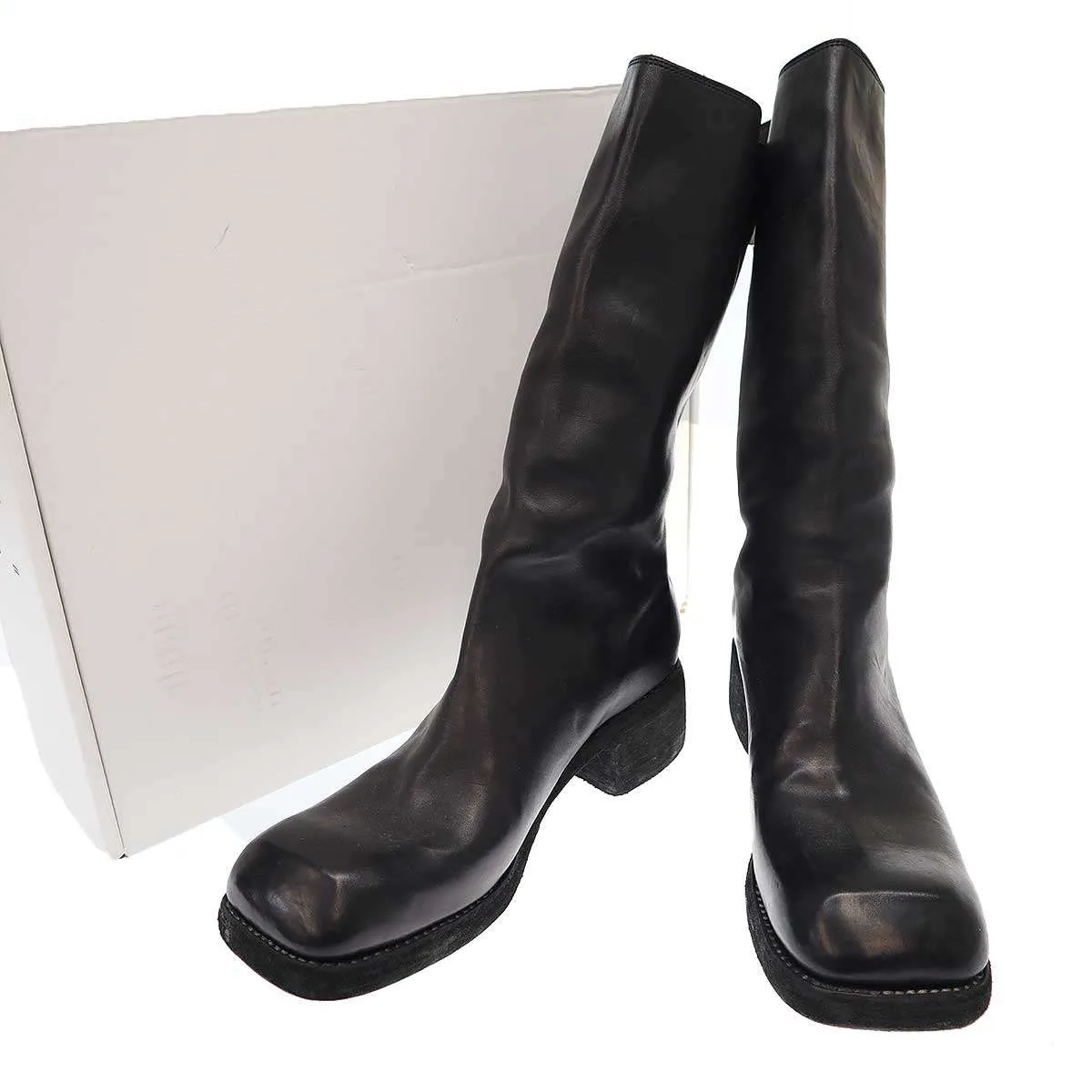 GUIDI グイディ HORSE FULL GRAIN バックジップスクエアトゥ ブーツ