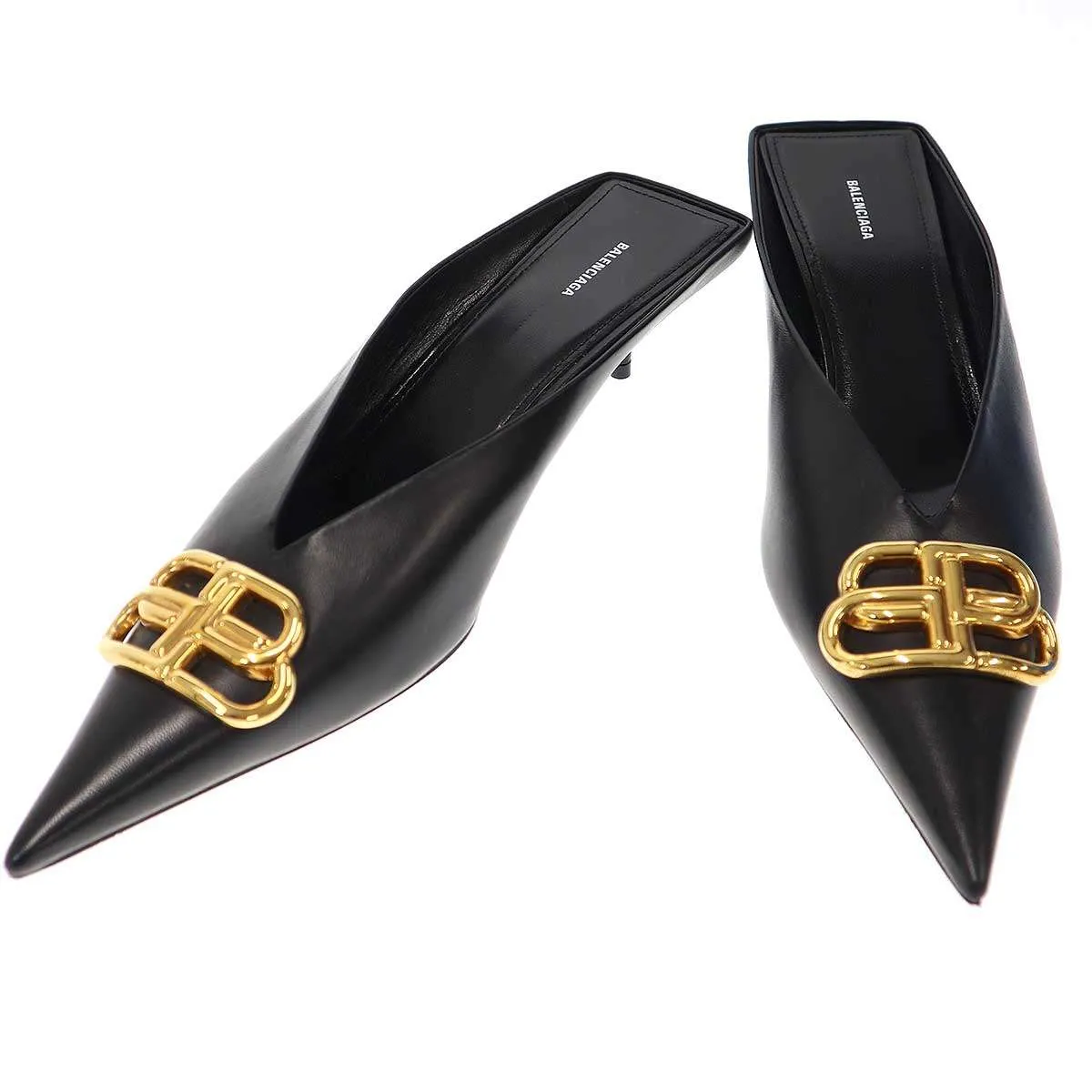 BALENCIAGA バレンシアガ BBスクエアナイフ ミュールシューズ 614924