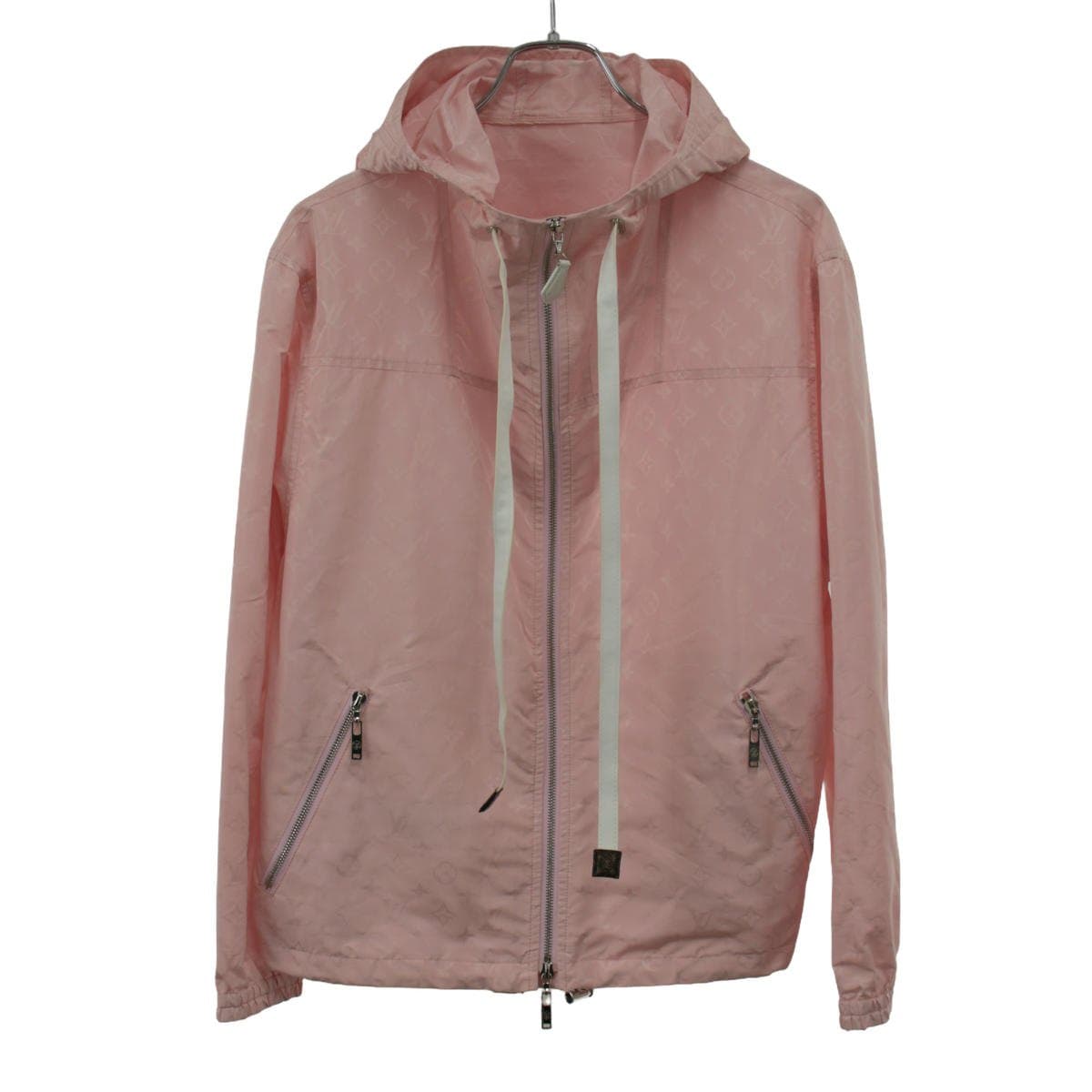 LOUIS VUITTON LOUIS VUITTON ルイヴィトン シルクポリエステル モノグラムジップアップパーカー ブルゾン FGC028FLX 40 ピンク