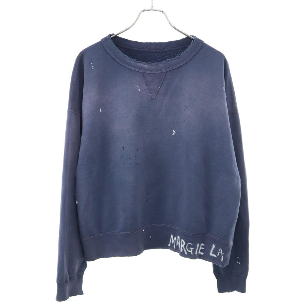 Maison Margiela Maison Margiela 1 メゾン マルジェラ 24SS Washed Vintage Sweat ビンテージペンキ加工スウェットプルオーバー S50GU0214 S ネイビー