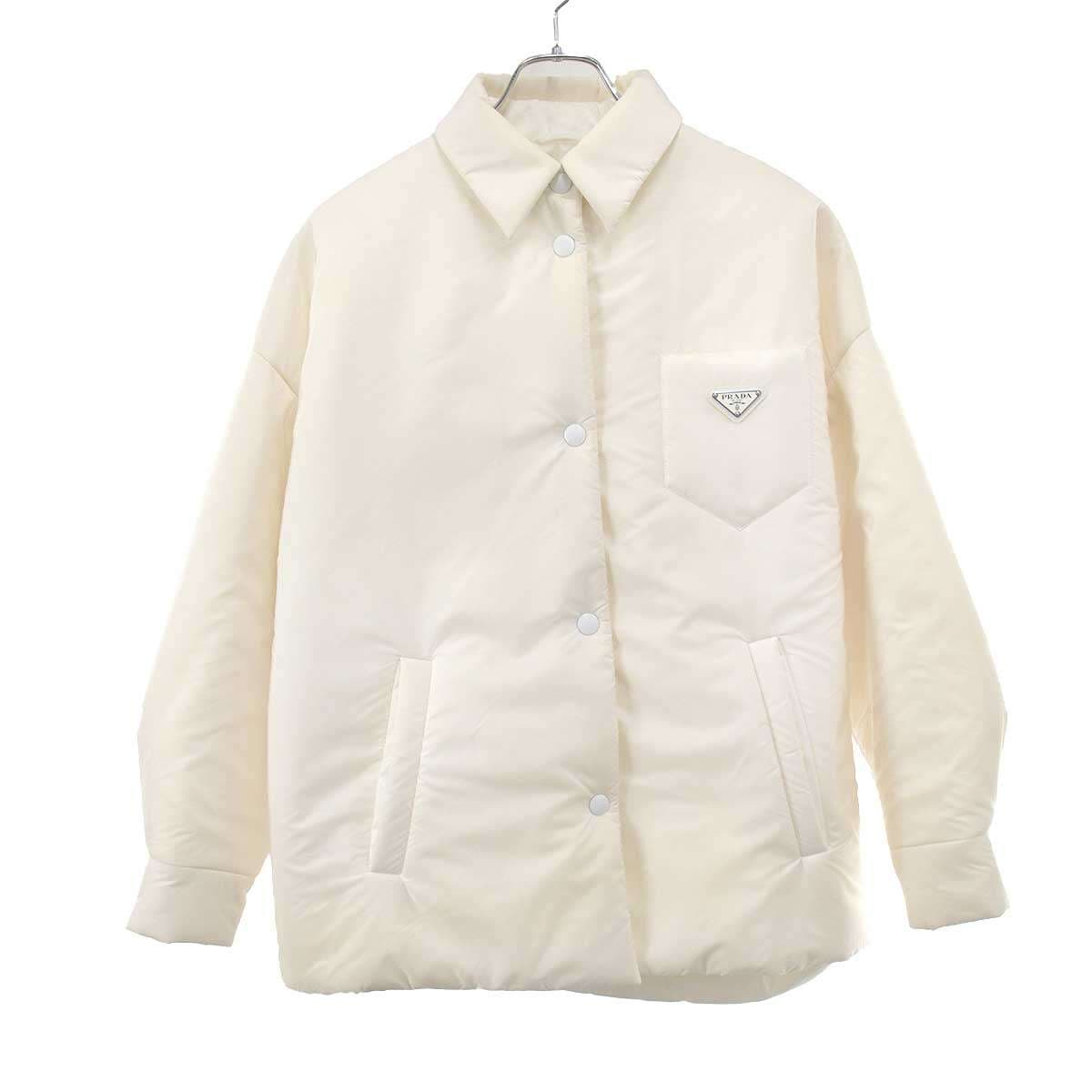PRADA PRADA プラダ 23AW RE-NYLON パデットシャツジャケット 291968 36 ホワイト