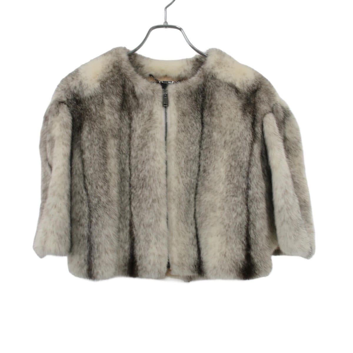 FENDI FENDI フェンディ ミンクファー ショート毛皮コート FNE62I F0PFH 38 ホワイト