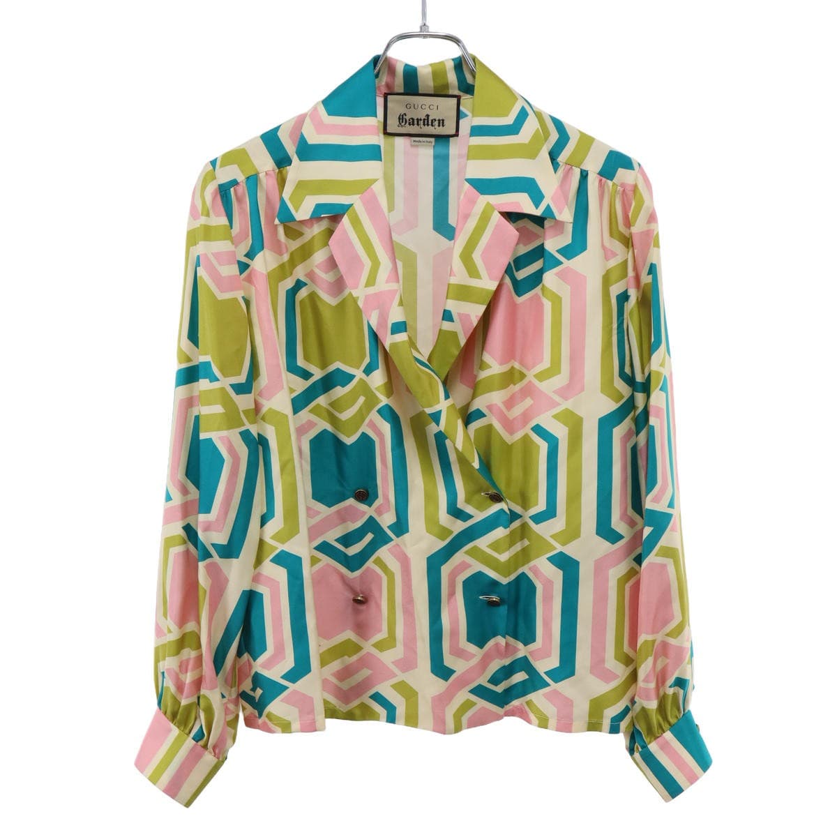 GUCCI GUCCI グッチ Garden ダブルブレストシルク シャツジャケット 690722 ZAI5J 40 ミックス