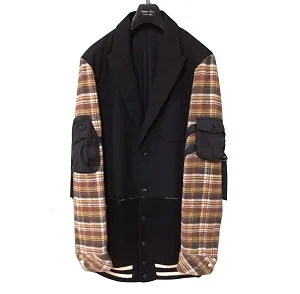 NUMBER NINE / ナンバーナイン 05AW フランネルスリーブドッキングテーラードジャケット