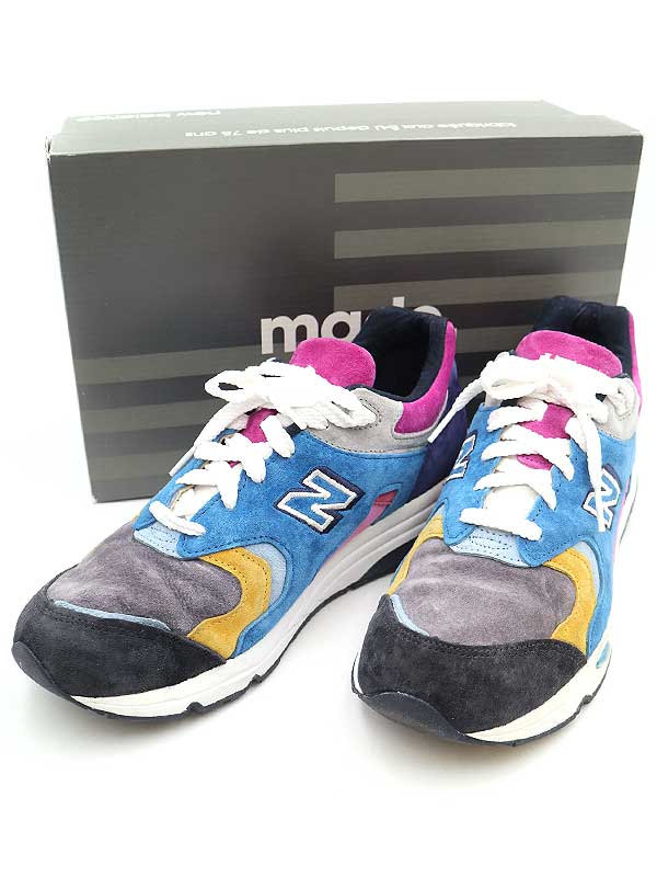 New Balance スニーカー 28cm アイボリー系x紺xグレー