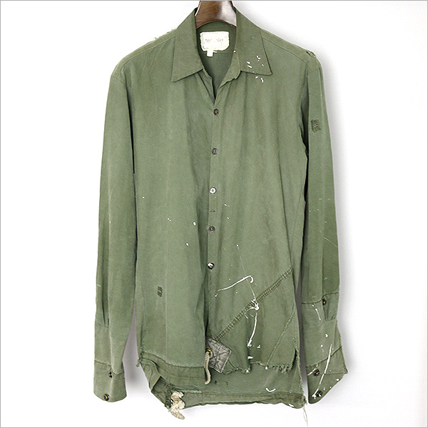 本日GREG LAUREN 14SS Tent Studio Shirtをお買い取りさせていただきました！！ コレクション初期から存在し続けるアーミーリメイクのスタジオシャツで説明不要の名作です。 参考定価は69,660です。近々楽天、ヤフオクにも出品致しますのでお楽しみに！！
