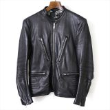 NUMBER NINE STUDIOUS別注 ラムレザーシングルライダースジャケット