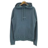 SAINT LAURENT PARIS 18AW ユーズド加工ロゴプリントプルオーバースウェットパーカー