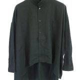 ka na ta コットンリネンスタンドカラーシャツ