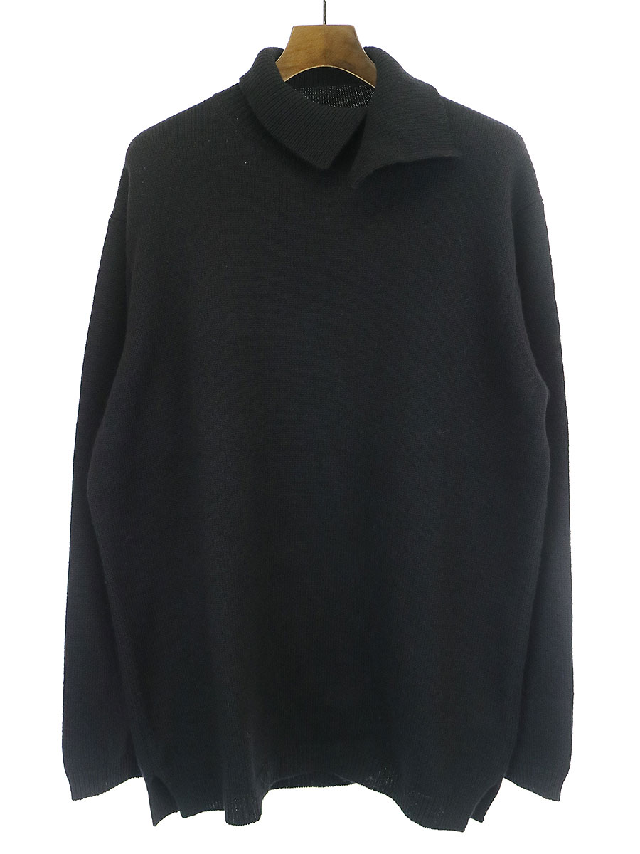 ヨウジヤマモト プール オム 20AW 7G LAYER UNEVEN COLLAR TURTLE NECK オーバーサイズウール