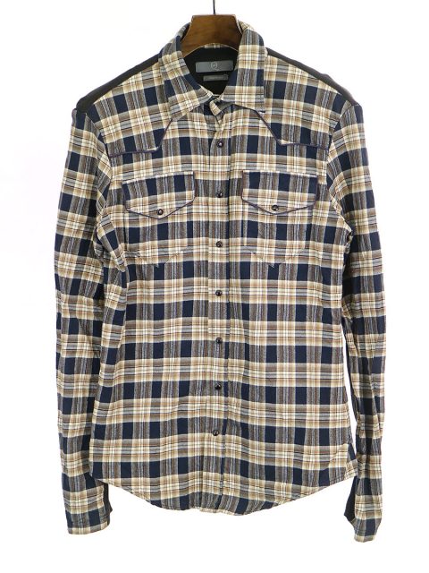 ポイントキャンペーン中 Alexander McQueen ダブルカラースカルシャツ