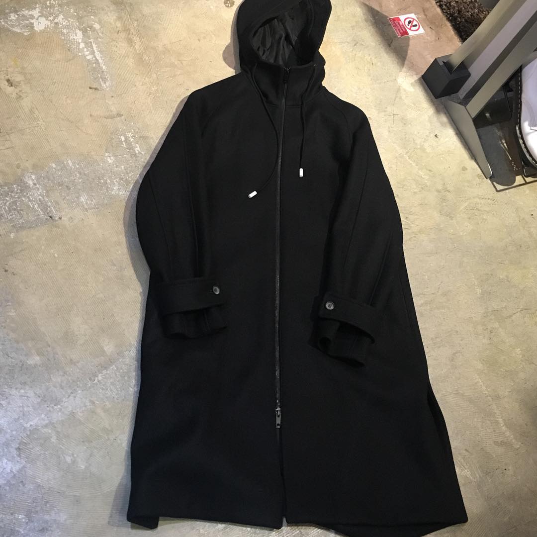 THE RERACS 17AW HOODED MELTON COAT Super 140's