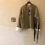 SUNSEA 18AW POLYYS TWEED HERRINGBONE PULL OVER