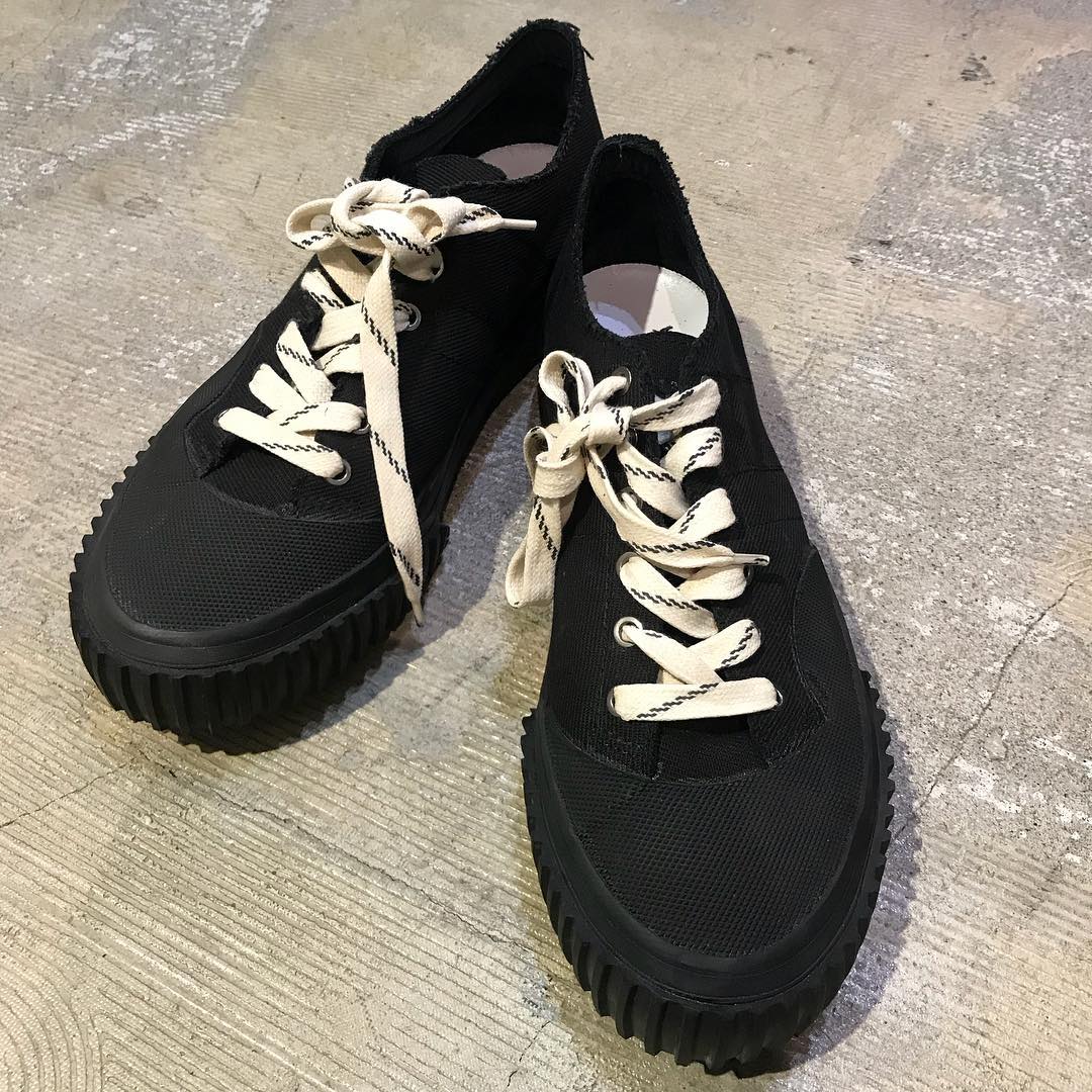 Maison Margiela 18SS ラバーコンビネーションプラットフォームキャンバススニーカー
